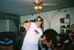 Chad wears his sunglasses at night